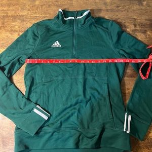 Adidas Deep Teal Climalite Embroidered 1/4 Zip Jacket